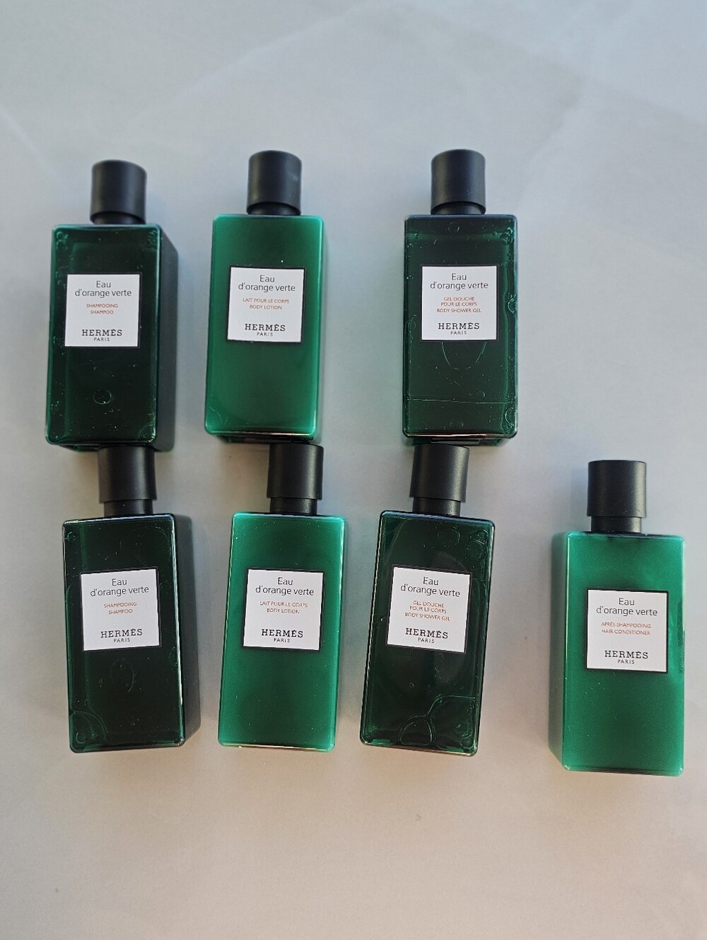 Hermes d'orange verte set shampoo  conditioner shower gel Lotion